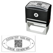 Upload uw QR-code ovale stempel voorbeeld aangepas (In situ)