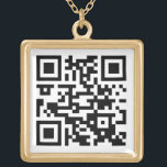 Upload uw QR-code Schattige Unique Black and White Goud Vergulden Ketting<br><div class="desc">Deel elke website met een schattig op maat scanbaar QR-code verguld ketting. Om uw eigen ketting te creëer, hoeft u alleen maar uw QR-code-afbeelding naar de sjabloon te uploaden. Als optie kunt u ook een foto of zakelijke logo uploaden. Verras vrienden met een grappig online bericht, geef mensen een eenvoudige...</div>