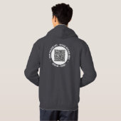 Upload uw QR-code tekstinfo hoodie voorbeeld (Achterkant volledig)
