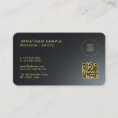 Upload uw QWN Logo aangepaste QR-code zwart en gou Visitekaartje (Voorkant)