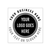 Upload uw zakelijke Logo en bedrijfslogan Rubberstempel (Afrduk)