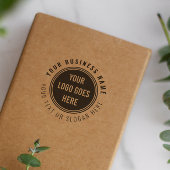 Upload uw zakelijke Logo en bedrijfslogan Rubberstempel