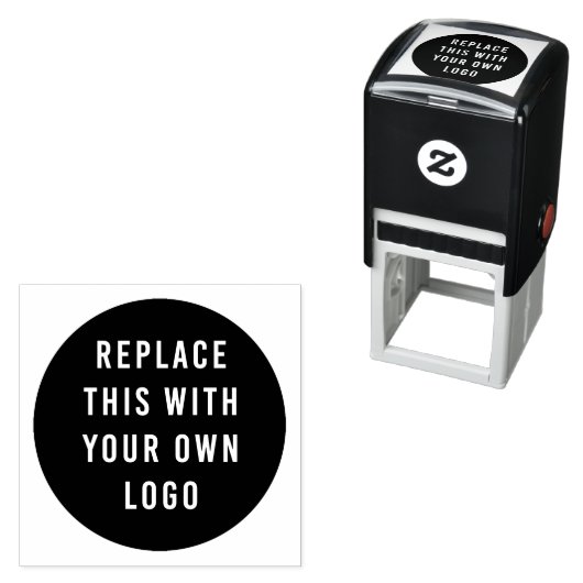 Upload uw zakelijke Logo-Sjabloon Zelfinktende Stempel (In situ)