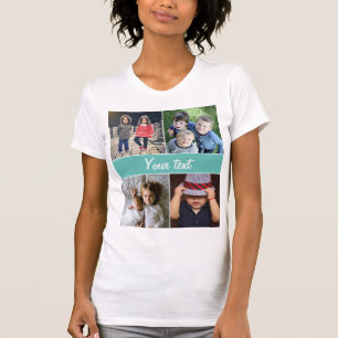 Upload vier foto's en tekst t-shirt