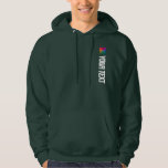 Upload Voeg Afbeelding tekst Sjabloon Mannen Elega Hoodie<br><div class="desc">Upload Afbeelding foto of Logo Voeg tekst toe Sjabloon Mannen Basic Front Design Print Deep Forest Green Hoodie / Hoodie met capuchon.</div>