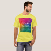 Upload voeg de Mannen van de Tekst van de Logo van T-shirt (Voorkant volledig)