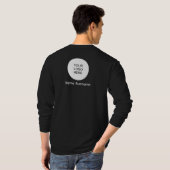 Upload Voeg hier Logo toe Mannen dubbele, langwerp T-shirt (Achterkant volledig)