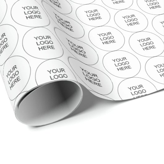 Upload Voeg hier uw zakelijke Logo-Sjabloon toe Cadeaupapier (Rol Hoek)