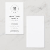 Upload Voeg je Logo Modern Sjabloon toe Verticaal Visitekaartje (Voorkant / Achterkant)