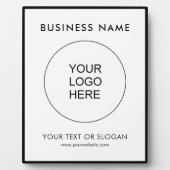 Upload Your Business Logo Text Vertical Tabletop Fotoplaat (Voorkant)