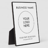 Upload Your Business Logo Text Vertical Tabletop Fotoplaat (Zijkant)