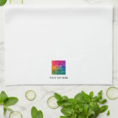 Upload Your Company Logo Custom Text Template Theedoek (Gevouwen)