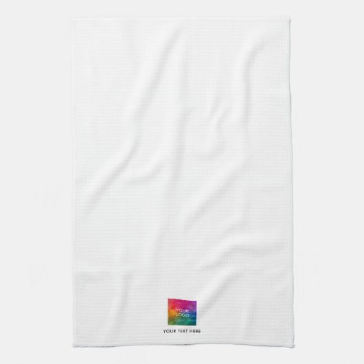 Upload Your Company Logo Custom Text Template Theedoek (Verticaal)