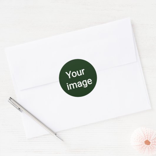 Upload Your Custom Image – Personalized Graphic Ronde Sticker (Envelop)