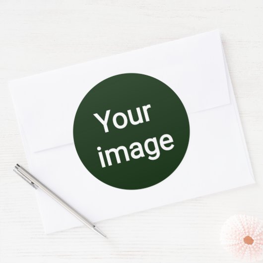 Upload Your Custom Image – Personalized Graphic Ronde Sticker (Envelop)