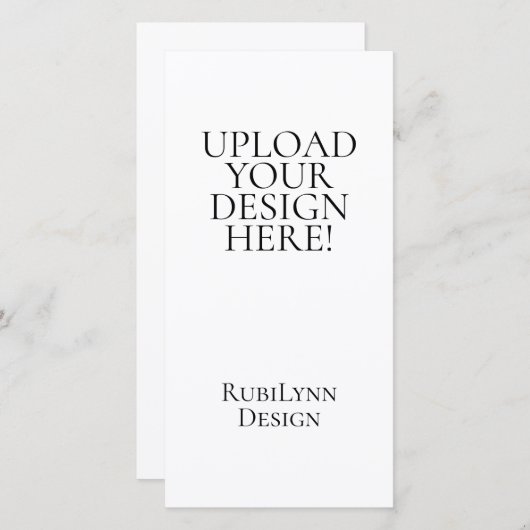 Upload Your Design Here 4x8" Menu Card (Voorkant / Achterkant)