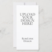 Upload Your Design Here 4x8" Menu Card (Voorkant)