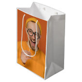 Upload Your Funny Photo Selfie Party  Medium Cadeauzakje (Voorkant Gekanteld)