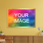 Upload Your Image Photo Logo on Gold Background Canvas Afdruk (Insitu (Woonkamer))