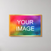 Upload Your Image Photo Logo on Gold Background Canvas Afdruk (Voorkant)