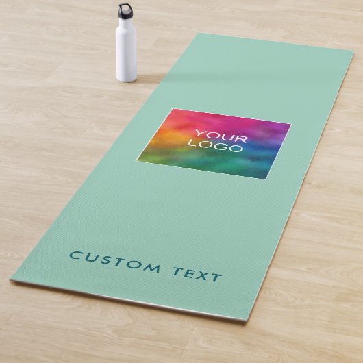 Upload Your Logo Custom Text Monogram Modern Yogamat (In situ)