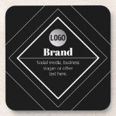 Upload Your Logo & Customizable Text Design Bier Onderzetter (Voorkant)