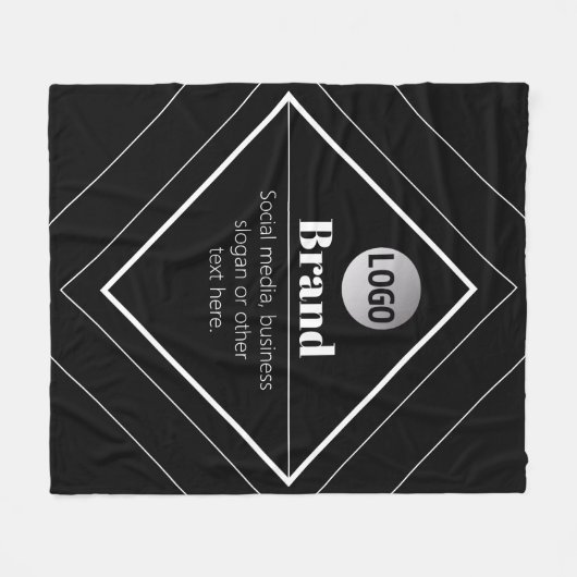 Upload Your Logo & Customizable Text Design Fleece Deken (Voorkant (Horizontaal))