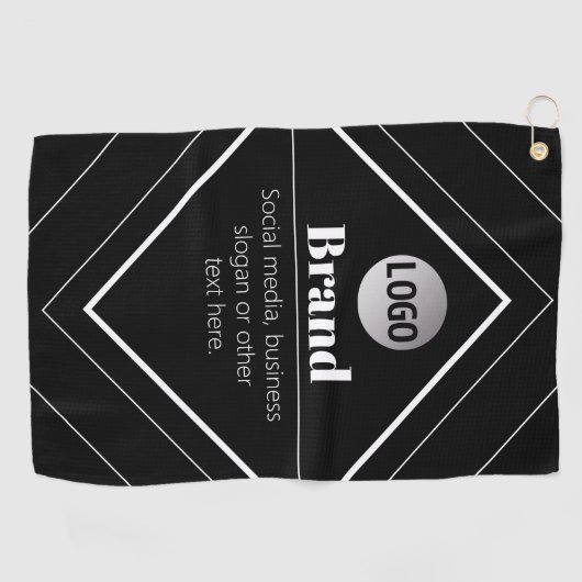 Upload Your Logo & Customizable Text Design Golfhanddoek (Horizontaal)