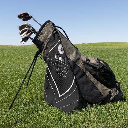 Upload Your Logo & Customizable Text Design Golfhanddoek (Groen)