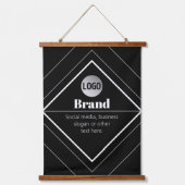 Upload Your Logo & Customizable Text Design Hangend Wandkleed (Voorkant)