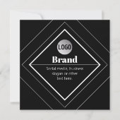 Upload Your Logo & Customizable Text Design Kaart (Voorkant)