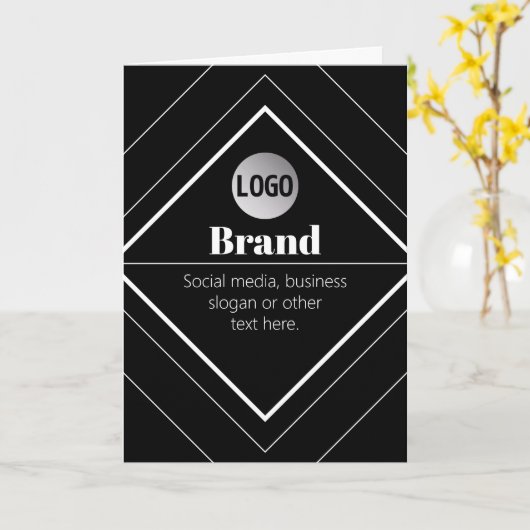 Upload Your Logo & Customizable Text Design Kaart (Gele Bloem)