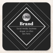 Upload Your Logo & Customizable Text Design Kartonnen Onderzetters (Voorkant)