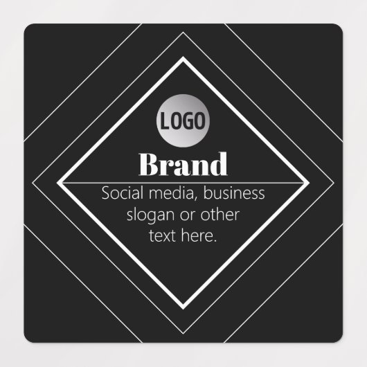 Upload Your Logo & Customizable Text Design Labels (Design 1)
