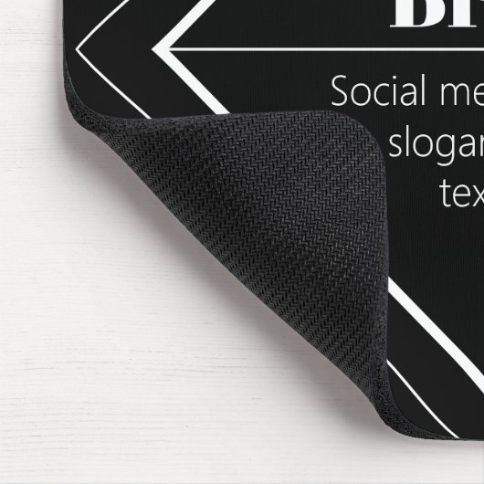 Upload Your Logo & Customizable Text Design Muismat (Hoek)