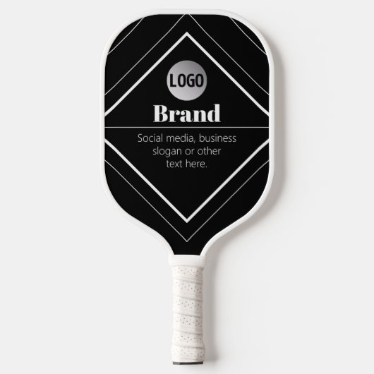Upload Your Logo & Customizable Text Design Pickleball Paddle (Voorkant)