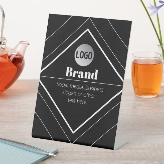 Upload Your Logo & Customizable Text Design Reclamebord Met Voetstuk (Insitu)