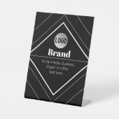 Upload Your Logo & Customizable Text Design Reclamebord Met Voetstuk (Voorkant)
