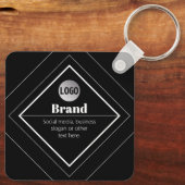 Upload Your Logo & Customizable Text Design Sleutelhanger (Achterkant)