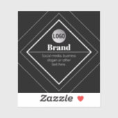 Upload Your Logo & Customizable Text Design Sticker (Vel)