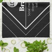 Upload Your Logo & Customizable Text Design Theedoek (Gevouwen)