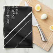 Upload Your Logo & Customizable Text Design Theedoek (Quarter Fold)