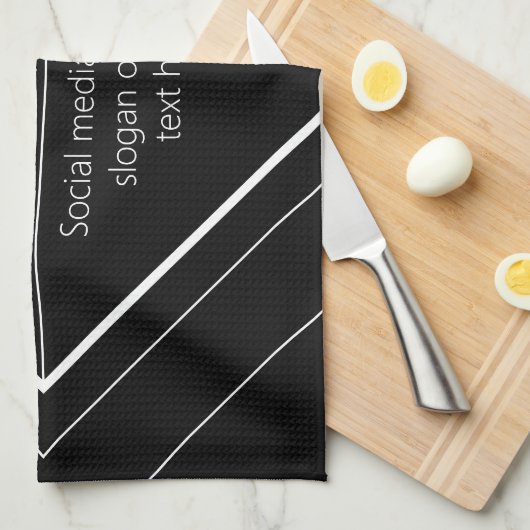 Upload Your Logo & Customizable Text Design Theedoek (Quarter Fold)