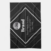 Upload Your Logo & Customizable Text Design Theedoek (Verticaal)