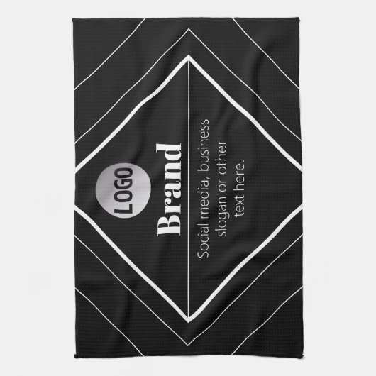 Upload Your Logo & Customizable Text Design Theedoek (Verticaal)