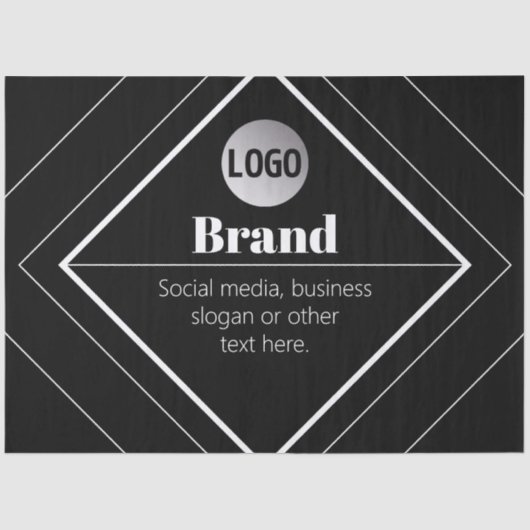 Upload Your Logo & Customizable Text Design Tissuepapier (Voorkant)