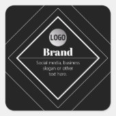 Upload Your Logo & Customizable Text Design Vierkante Sticker (Voorkant)