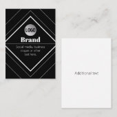 Upload Your Logo & Customizable Text Design Visitekaartje (Voorkant / Achterkant)