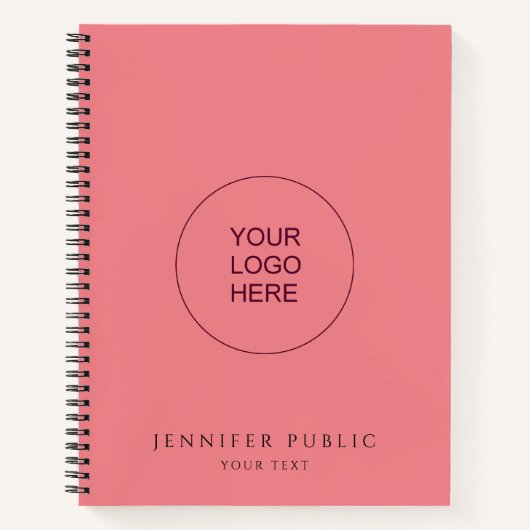 Upload Your Own Company Logo Text Here Notitieboek (Voorkant)
