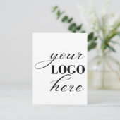 Upload Your Own Design Custom Text QR Code Briefkaart (Staand voorkant)